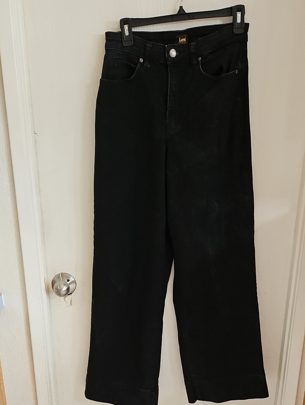 Lee Black Wide-Leg Jeans Size 8M